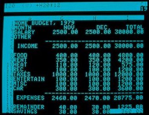 VisiCalc first version