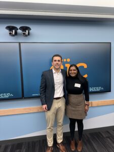 Jack and co-host Maya Hill at Tech Runs Boston